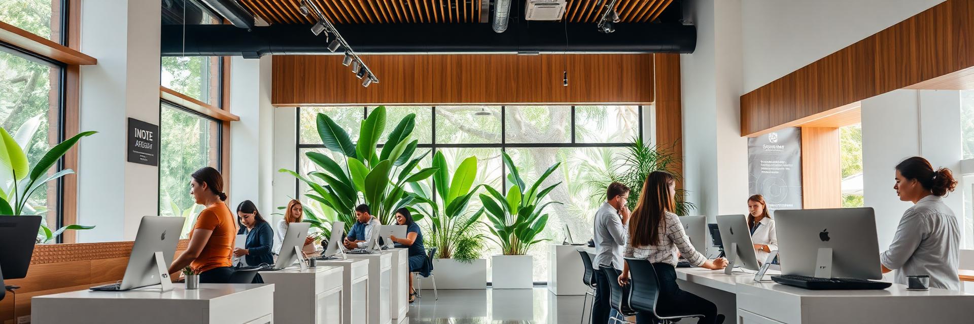 Equipo de atención al cliente en un entorno moderno y corporativo en Costa Rica