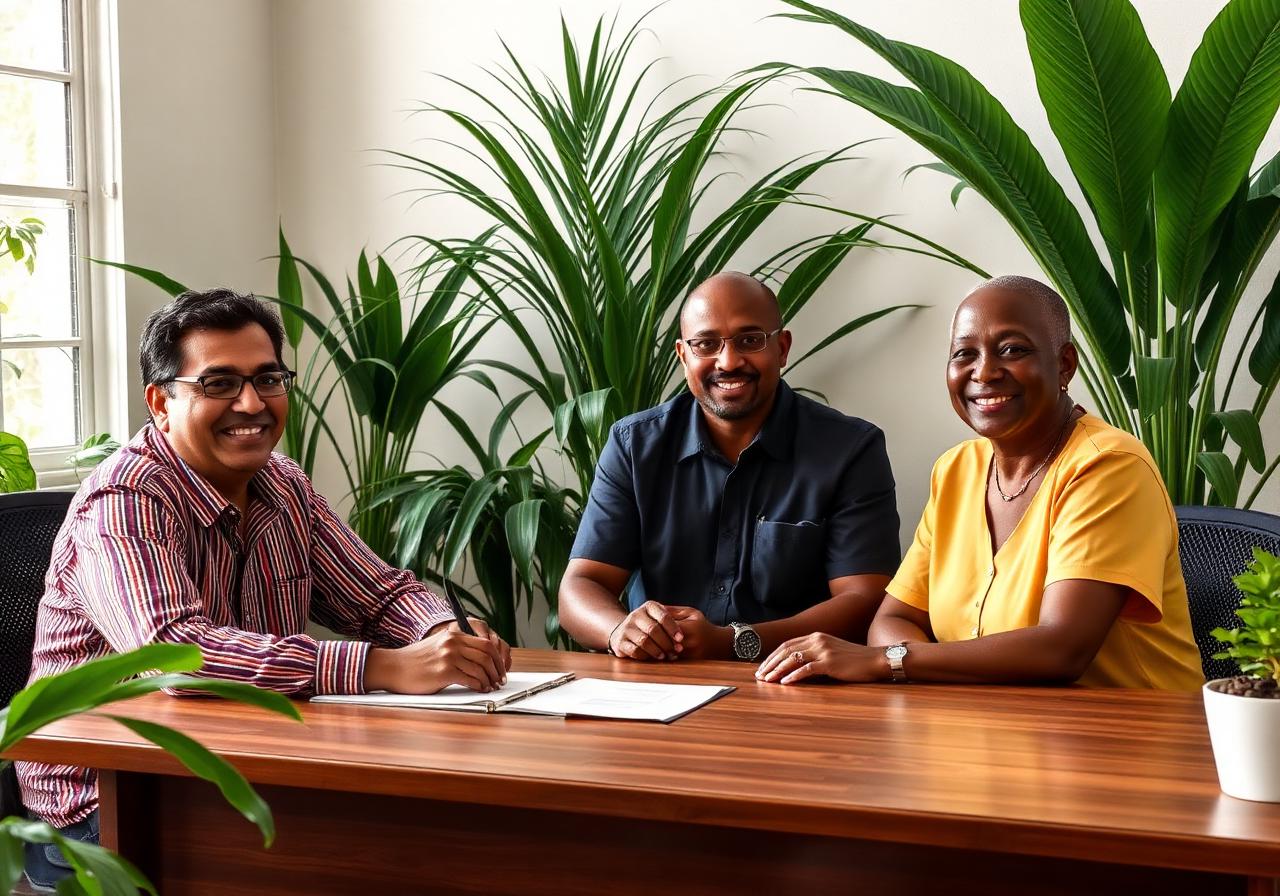 Cooperativa en República Dominicana atendiendo a sus socios con pantalla de turnos